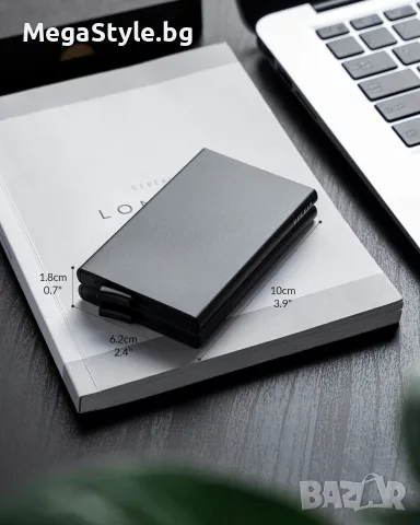 Изскачащ портфейл, държач за кредитни карти за мъже, RFID блокиращ мини метален калъф, снимка 6 - Портфейли, портмонета - 55740719
