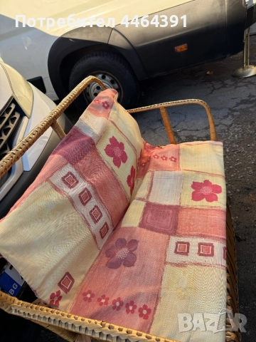 Двоен ратанов стол , снимка 2 - Градински мебели, декорация  - 52430561