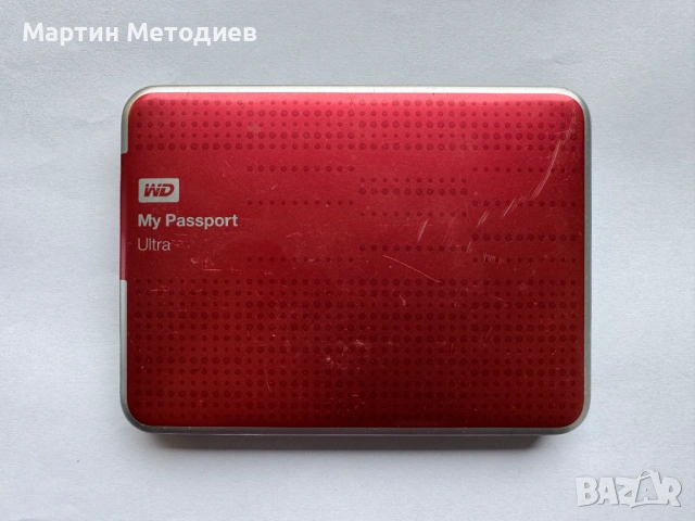 Външен хард диск WD My Passport Ultra, 500GB, USB 3.0, 2.5", Червен
