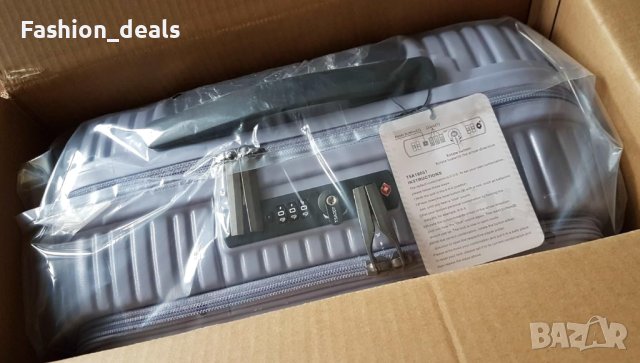 Нов лек удобен куфар твърда обвивка Багаж пътуване самолет летище, снимка 8 - Куфари - 42450937