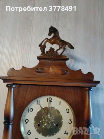 Красив, старинен часовник, снимка 2 - Стенни часовници - 53864898