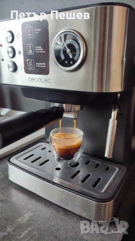 80лв. Кафемашина Cecotec Power Espresso 20bar перфектно еспресо кафе крема цедка , снимка 8 - Кафемашини - 51904219