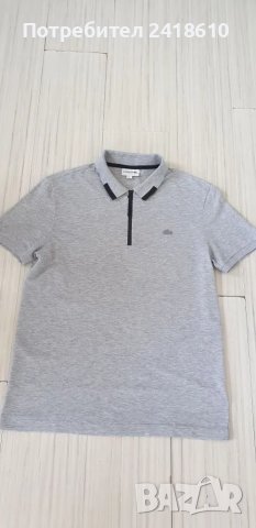 Lacoste 3/4 Zip  Pique Stretch Cotton Slim Fit Mens Size 5 - L НОВО! ОРИГИНАЛ! Мъжка Тениска!, снимка 9 - Тениски - 49924539