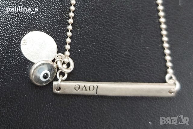 Два различни броя / Сребърно колие с Окото на Назар и Ейлат Истейт камък / проба 925 , снимка 7 - Колиета, медальони, синджири - 44288151