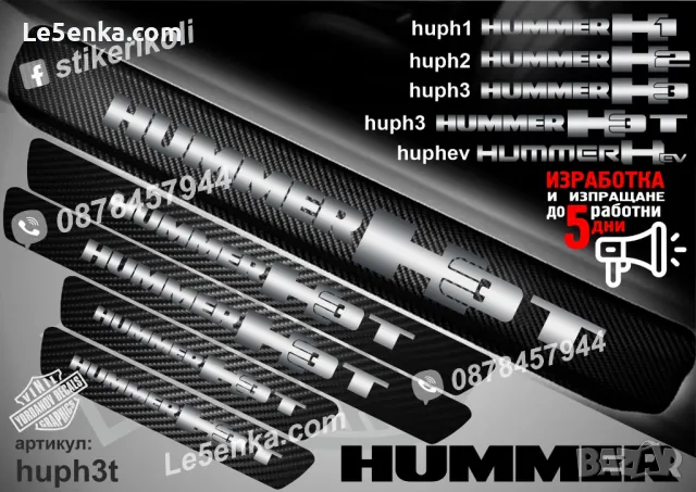 ПРАГОВЕ карбон HUMMER H1 фолио стикери huph1, снимка 4 - Аксесоари и консумативи - 44019312