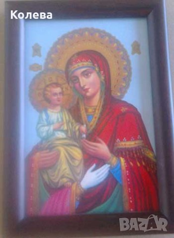 Св. Богородица Троеручица. Икона, снимка 1