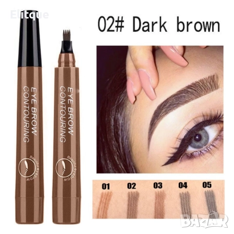 Водоустойчив молив за вежди под формата на гребенче/ №01 Light brown; №02 Dark brown; №03 Red-brown;, снимка 12 - Други - 52831253