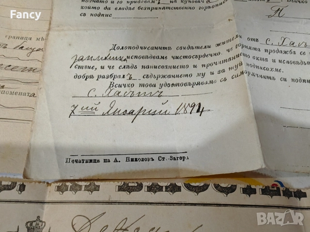 Стари документи 1894-1901 г, снимка 10 - Антикварни и старинни предмети - 52752177