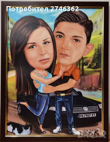 Дигитален шарж в рамка за Свети Валентин, снимка 2 - Картини - 31570345