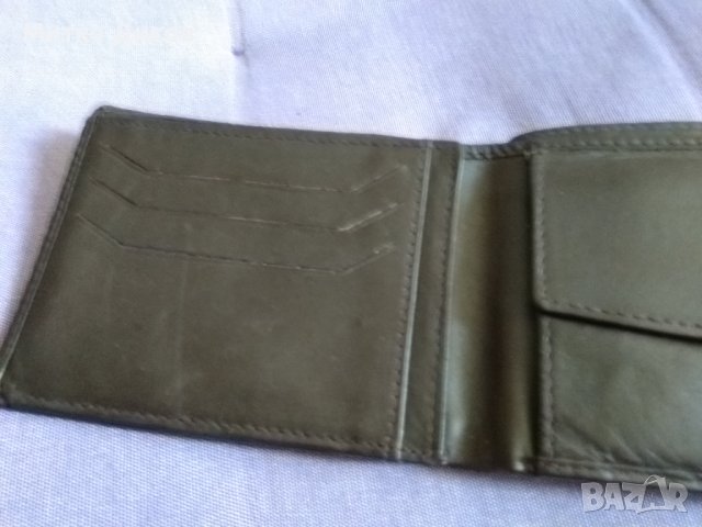 Немски портфейл 120х95мм естествена кожа /echt leder/ нов, снимка 5 - Портфейли, портмонета - 42418781