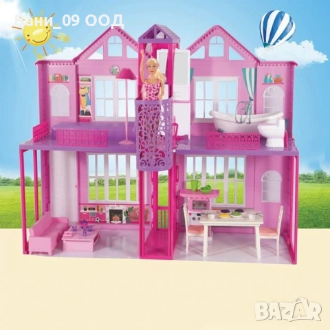 Голяма къща за Барби с асансьор, снимка 3 - Кукли - 53277505