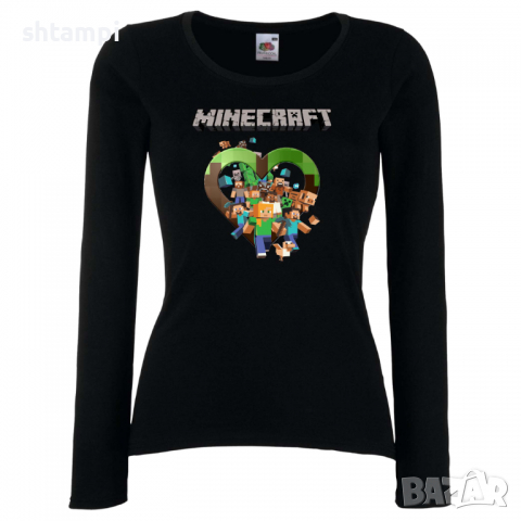 Дамска тениска Minecraft 5 Minecraft,Игра,Забавление,подарък,Изненада,Рожден Ден.