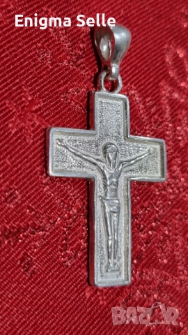 Сребърен кръст 925, снимка 3 - Колиета, медальони, синджири - 52887608