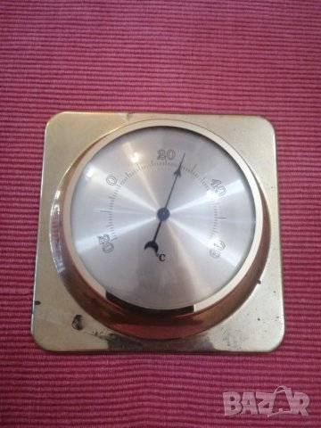 Стар месингов термометър. , снимка 3 - Антикварни и старинни предмети - 33962385