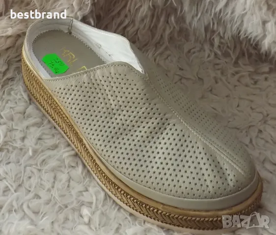 Дамски чехли от естествен кожа, със затворени пръсти, код 250/79, снимка 1