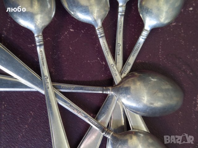 Сребърни Лъжички CARTIER STERLING 0,925 74гр, снимка 10 - Антикварни и старинни предмети - 44415512