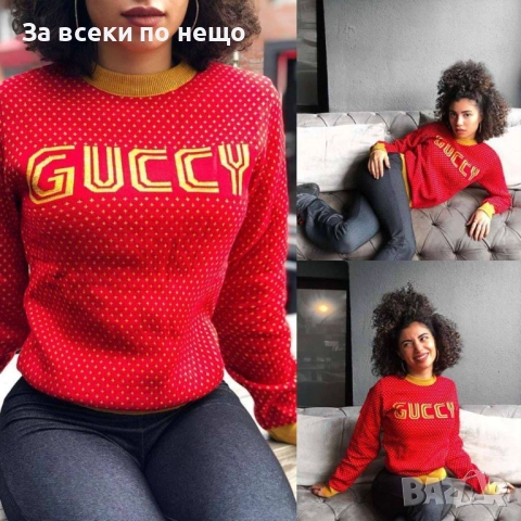 Guccy Дамска Червена Блуза С Дълъг Ръкав Гучи Код SV-11