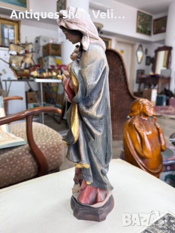 Красива дървена фигура №7902, снимка 3 - Антикварни и старинни предмети - 53679747