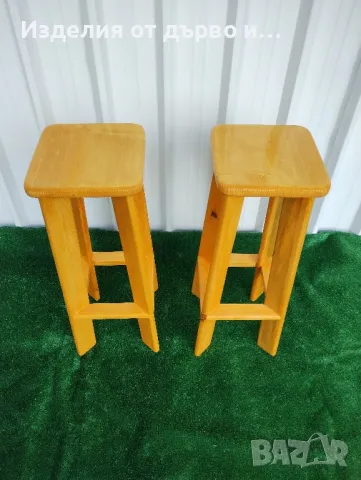 Дървени бар столове , снимка 4 - Столове - 49788960