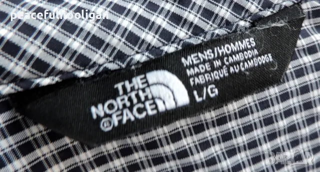 The North Face - оригинална мъжка карирана риза с къс ръкав за туризъм размер L, снимка 13 - Ризи - 48926278