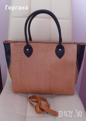Дамска чанта от естествена кожа, снимка 7 - Чанти - 39221632