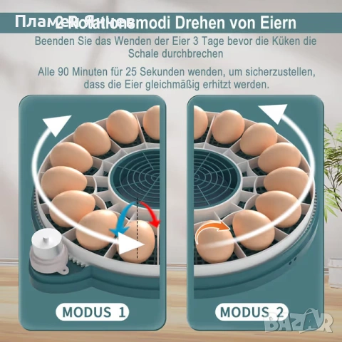 Автоматичен инкубатор за 16бр. яйца  , снимка 2 - За птици - 53329123