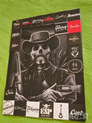 Guitar Brands Magnet Metal Thin Sign, снимка 2 - Декорация за дома - 56308074