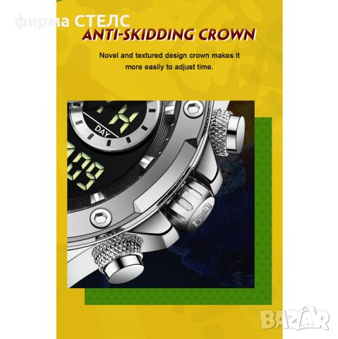 Мъжки часовник Naviforce, Кожена каишка, Хронограф, Черен, снимка 11 - Мъжки - 41686490