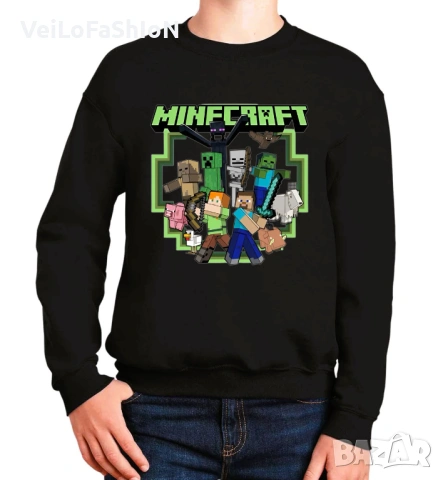 Нова детска ватирана блуза MINECRAFT, два варианта, снимка 2 - Детски Блузи и туники - 45315991