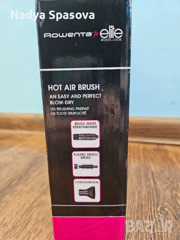 Четка за коса с горещ въздух Rowenta for Elite Model Look CF8242, снимка 3 - Преси за коса - 53522502