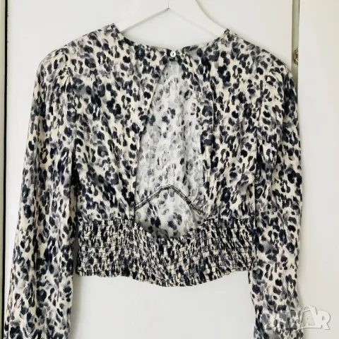 Разпродажба Stradivarius леопардова къса блуза къс топ с отворен гръб гол гръб леопардов принт S, снимка 5 - Корсети, бюстиета, топове - 47372516