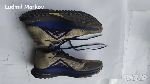 Маратонки 2024 Nike Pegasus Trail4- GORETEX,React Soles- почти нови, цвят Khaki Citron Tint, 120 лв., снимка 12 - Маратонки - 52733385