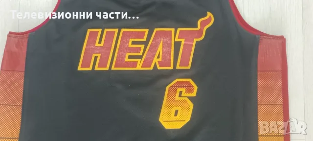 Оригинален баскетболен потник на Маями Хийт Леброн Джеймс 6 сезон 2011/2012 Adidas, размер L, снимка 8 - Спортни дрехи, екипи - 56179914