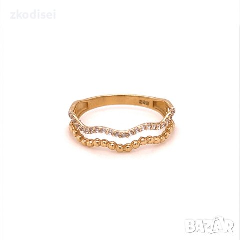 Златен дамски пръстен 1,43гр. размер:56 14кр. проба:585 модел:17605-4, снимка 1 - Пръстени - 42181986