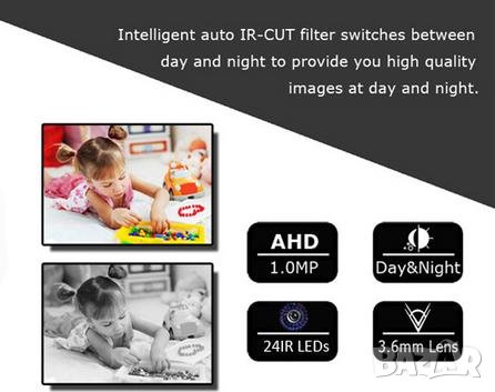 Широкоъгълна HD 720p/960p Ahd 1.3mpx 2000tvl Охранителна Камера с 6 Array Ir-cut Филтър за Нощно Виж, снимка 8 - HD камери - 41431754