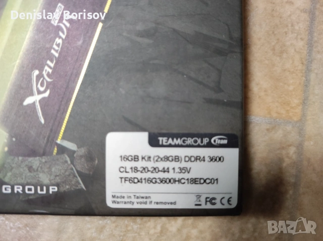 Продавам рам памет ddr 4 16gb T-Force, снимка 3 - RAM памет - 53712939