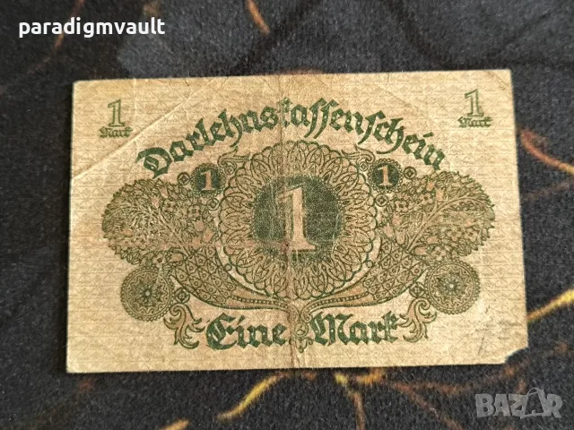 Райх банкнота - Германия - 1 марка | 1920г., снимка 2 - Нумизматика и бонистика - 55805561