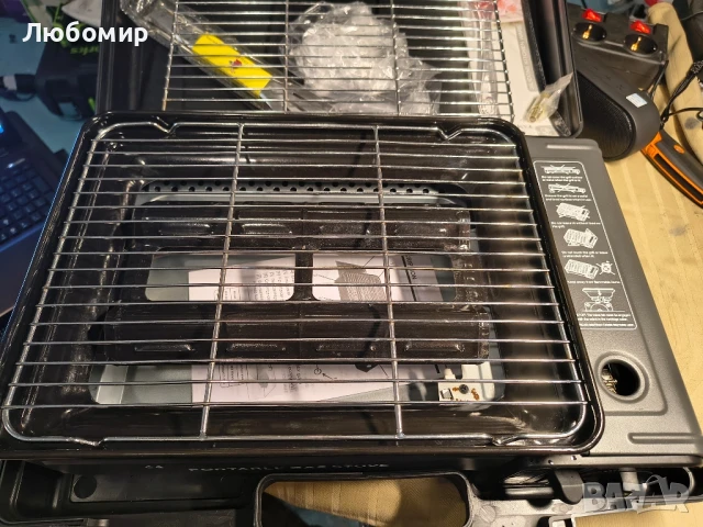 Комплект за барбекю къмпинг - Преносима екипировка за къмпинг, грил с грил, тиган за грил, снимка 3 - Газови котлони - 50556842