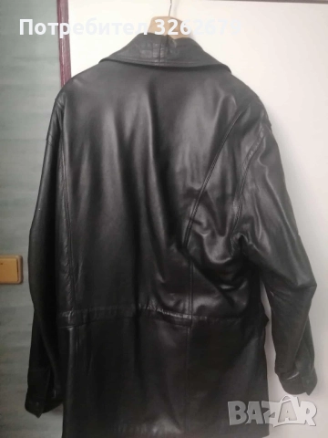 естествена кожа мъжко яке зимно размер L, снимка 2 - Якета - 52308622