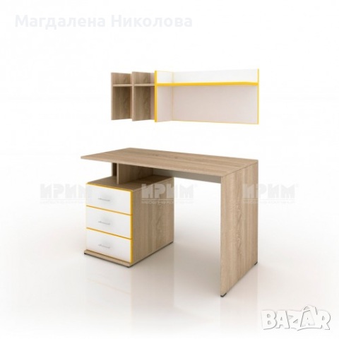 Обзавеждане за детска стая - легло с матрак и нощно шкафче + бюро и рафт, снимка 2 - Мебели за детската стая - 44837087