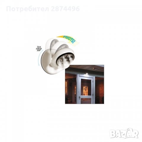 1716 LED лампа Light Angel, с датчик за движение Бяла светлина диоди, снимка 4 - Лед осветление - 34658581
