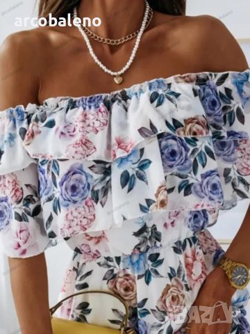 Дамска секси лятна рокля с отворени рамене, 3цвята , снимка 10 - Рокли - 39816069