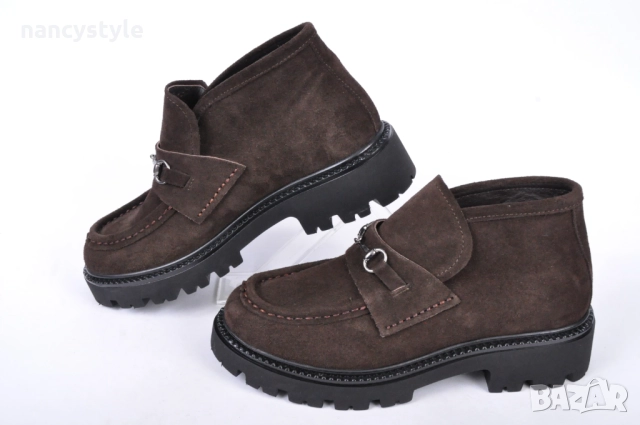 НОВО! Дамски мокасини - Велур - Два цвята, снимка 2 - Дамски боти - 52660005