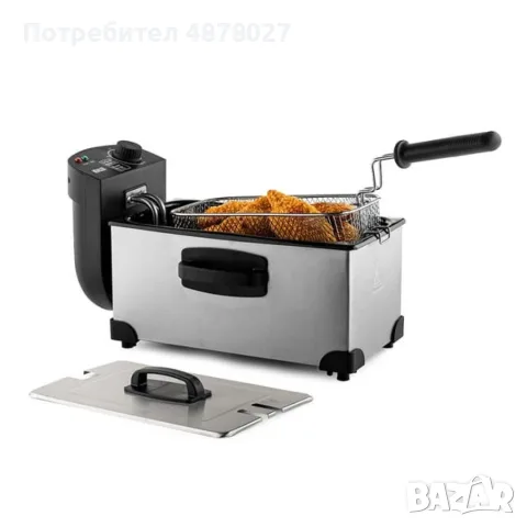 Фритюрник Muhler 3.0 Л, неръждаема стомана, снимка 3 - Фритюрници - 55767461