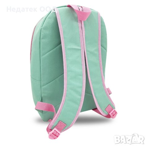 Ученическа раница, Benetton, Mint Pink Letters, 29x11.5x42cм, снимка 2 - Раници - 41872029