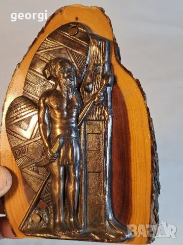 медно пано върху дървена подложка австрийски сувенир   3/2, снимка 3 - Пана - 48887889