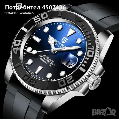PAGANI DESIGN EXPLORER автоматичен часовник с механизъм SEIKO NH35, стъкло сапфир, водоустойчив, снимка 3 - Мъжки - 51208184