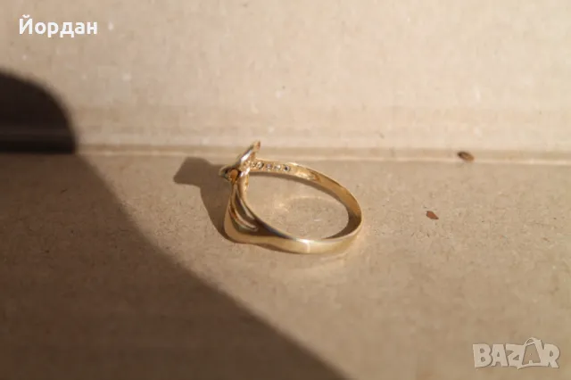 Златен дамски пръстен , снимка 3 - Пръстени - 47812986
