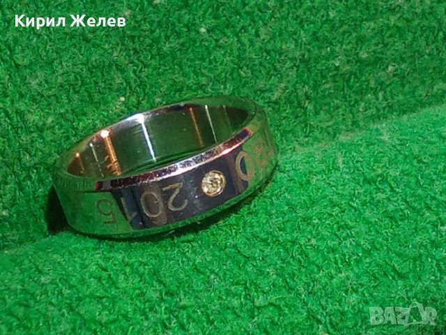 ASTRO 2015 Модна МАРКОВА ХАЛКА от БЛАГОРОДНА МЕДИЦИНСКА СТОМАНА с ЦИРКОН Арт ПРЪСТЕН 15003, снимка 2 - Пръстени - 30496748