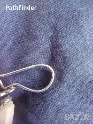 Сребърни обеци цветя сребро 925, снимка 4 - Обеци - 47946732